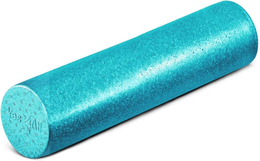 Yes4All High-Density EPP Round Back Roller Foam, Exercise Foam Roller for Yoga, Pilates & Stretching - 12, 18, 24, 36 inch (Turquoise)