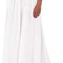 BTFBM Women Casual High Waist Wide Leg Pants 2026 Spring Summer Long Palazzo Pants Pocket Lounge Beach Vacation Clothes (Large, Solid White)