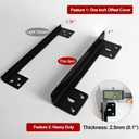 Outward Opening Door Security Protector Shields 7", Heavy Duty Door Latch Guard Plates, Door Knob/Deadbolt Latch Cover Invisible Plate
