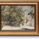 HUARCEY Framed Canvas Wall Art Prints, Kitchen Shelf Vintage Decor Aesthetic, Rustic Orange Trees Paintings Farmhouse Wall Decor, Retro Table Desk Decoration for Bedroom Bathroom, 8x10Inch