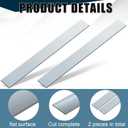 Yaocom 2 Pcs 304 Stainless Steel Flat Bar, 3/16" Thickness, 1" Width, 24" Length 2B Finishing Trim Strips Sheet for DIY Craft Making