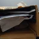 Amazon Basics Solid Wood Saddle-Seat Counter Height Bar Stools for Kitchen Island and Home Bar with Footrest, 29-Inch Height, Black, Set of 2