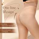 HONGTEYA 3 Pairs Fleece Lined Tights Women - Warm Sheer Pantyhose Fake Translucent Tights Winter Thermal Leggings (Brown)