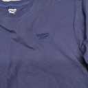 Reebok Mens Short Sleeve Crewneck Embroidered T-Shirt, Standard Fit, Lightweight Stretch Cotton Fabric (Medium, Vector Navy - Vector Embroidery)