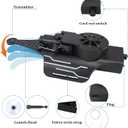 Spider Web Shooters, Web Launcher with Gloves, Realistic Web-Slinging Action Safe and Fun Superhero Toy for Men and Kids - Black
