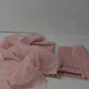 OVZME Blush Pink Sheer Curtains 84 Inches Long 2 Panels - Soft Light Filtering Window Sheer Panels for Living Room/Bedroom, Top Dual Rod Pocket, 1 Pair, Each 42Wx84L Inches