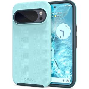 Crave for Google Pixel 10 Case and Pixel 10 Pro Case, Shockproof Protection Dual Layer (6.3 inch) - Aqua