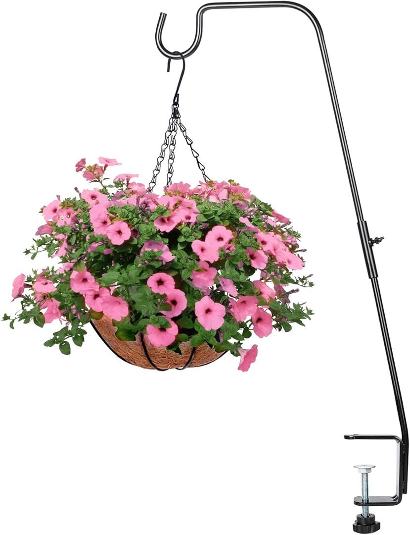 BOLITE Deck Hook, 28 Inch Bird Feeder Hanger for Hummingbird Feeders, Planters, Lanterns, Wind Chimes, Holiday Decorations and More, Heavy Duty