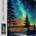 Northern Lights Puzzles for Adults 1000 Pieces, Aurora Borealis Nature Landscape 1000 Piece Puzzle for Adults, Impossible Difficult Hard Fun Jigsaw Puzzles 1000 Pieces