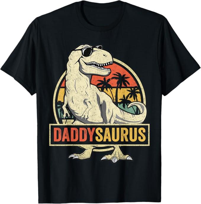 Daddysaurus Shirt T-Rex Dad Dinosaur T-Shirt, M