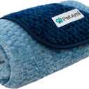 PetAmi Waterproof Dog Blanket, Leakproof Puppy Blanket for Small Medium Dogs, Furniture Sofa Couch Cover Protector, Fleece Pet Throw Indoor Cat Kitten, Reversible Washable Soft Plush, 29x40 Navy Blue