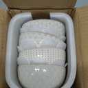 LE TAUCI Small Bowls 12 OZ, Ice Cream Bowl, Ceramic Embossment Stoneware Bowl, Bowls Set for Dessert, Fruits, Side Dishes, Suit For Housewarming - 4.5 Inch, Set of 4, Arctic white