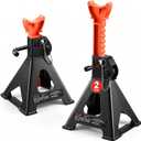 VEVOR Jack Stands, 3 Ton (6,000 lbs) Capacity Car Jack Stands Double Locking, 10.8-16.3 inch Adjustable Height, for Lifting SUV, Pickup Truck, Car and UTV/ATV, Red, 1 Pair