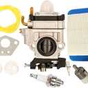 HIFROM Carburetor with Fuel Line Repower Tune-up kit Air Filter Replacement for Echo PB651H PB651T PB-755 PB-755H PB-755T PB-755SH PB-755ST PB-751 PB-751H Walbro WYK-192 WYK192