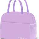 DALINDA Lunch Bag Lunch Box for Women Men Reusable Insulated Lunch Bags for Adults,Leakproof Cute Cooler Lunch Tote Bag, Large Capacity for Work Travel Picnic,Purple