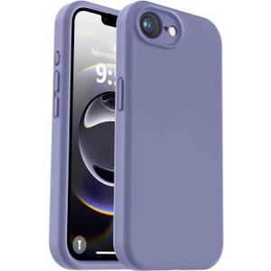 Vooii Compatible with iPhone 17e Case and for iPhone 16e Case, Liquid Silicone Upgrade [Camera Protection] [Anti-Scratch Microfiber Lining] Shockproof Phone Case for iPhone 17e/16e 6.1" -Lavender Grey