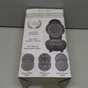 Baker's Friend 4 in 1 Mini Waffle Maker with Removable Plates, A Set of Mini Pancake Maker, Mini Donut Maker, Mini Heart Shape Waffle Maker and Small Waffle Maker, Recipe Included, Graphite, Compact