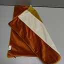 Yangest Orange Patchwork Throw Pillow Cover Striped Velvet Cushion Case Modern Pillowcase for Sofa Couch Bedroom Living Room Home Decor,18x18 Inch