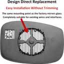 Driver Side Mirror Replacement for Honda Odyssey 2018 2019 2020 2021 2022 2023 - Left Side Mirror Glass, Rear View Mirrors Glass with Power Heated