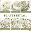 400 Pcs Wild Floral Disposable Paper Plates Napkins Cups Serve 50 Watercolor Floral Tableware Set for Spring Wedding Tea Party Decoration Bridal Baby Shower(Vintage Color, Classic Style)