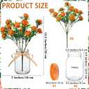 Fovths 6 Set Artificial Tangerine Branches Mason Jar Centerpiece Decorations for Dining Table Simulation Tangerine Branches Faux Oranges Fruit Decoration for Home Kitchen Engagement Bridal Shower