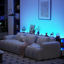 BROTTAR 79" Long Behind Couch Table with LED Lights and Power Outlet, Brown
Industrial Behind Sofa Table with Bookcase & Human Body Sensor, Skinny Console Table with Storage for Living Room
