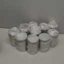 Zopeal 10 Pack Tea Tin Canister with Airtight Double Lids 12 oz Can Box Canister for Loose Leaf Tea Storage Bag Container Portable Small Kitchen for Coffee Sugar Pantry Camping, Silver