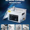 CREWORKS 15L Ultrasonic Cleaner with Knob, Total 760W Professional Industrial Auto Cleaning Machine for Carburetor Repairing Tools Parts Instrument, 40kHz Digital Sonic Cavitation Cleaner with Heater (EXP 07/29/26)