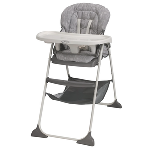 Graco® Slim Snacker High Chair, Ultra Slim, Fast-Folding, Multiple Recline Positions, Comfortable Feeding, Whisk