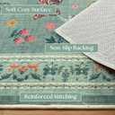 Light Green Area Rugs for Living Room Nursery Farmhouse Retro Fun Butterfly Beetle 5x8 Rug Non Slip Washable Low Pile Floor Covering Carpet for Playroom Girls Bedroom Green 5 x 8 Rug