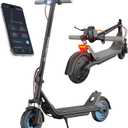 Electric Scooter A1C,Front Suspension Kick Scooter,8.5 Solid Tires,300W Motor,Smart APP Control,15.5MPH, Escooter for Teens Adults UL2272 (Dark Black)