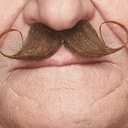 Mustaches Self Adhesive Fake Mustache Mix, Novelty, False Facial Hair Value Pack (6pcs.) (Ginger)