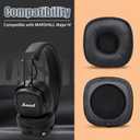 INF Replacement Earpads Cushions Compatible with Marshall Major IV On-Ear Headphone, 1 Pair Protein Leather Ear Pads with Soft Memory Foam, Noise Isolating Earpads(Black)