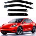 KPY Rain Guards Fit for 2020-2025 Tesla Model Y, Out-Channel Window Visors Vent Wind Deflectors 4PC, Car Accessories for 20-25 Tesla Model Y