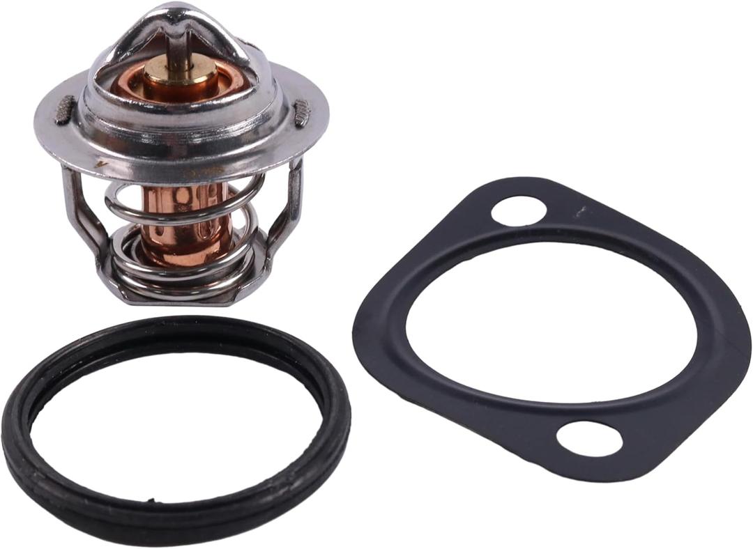 YLQASOON 82°C Thermostat with Gasket 1E40173010 1E40173012 1532173014 1622173270 Compatible with Kubota V1505 V1702 V1902 V1305 V2203 D1005 D1105 D782 L225 L225DT L285 L275 L345 L3400DT L3400F