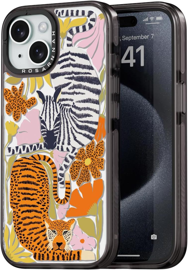 Compatible for iPhone 15 Case Cute Aesthetic - Durable Shockproof 6.6 ft Drop Impact Phone Case Cover with Funny Fashion Africa 6.1" Black