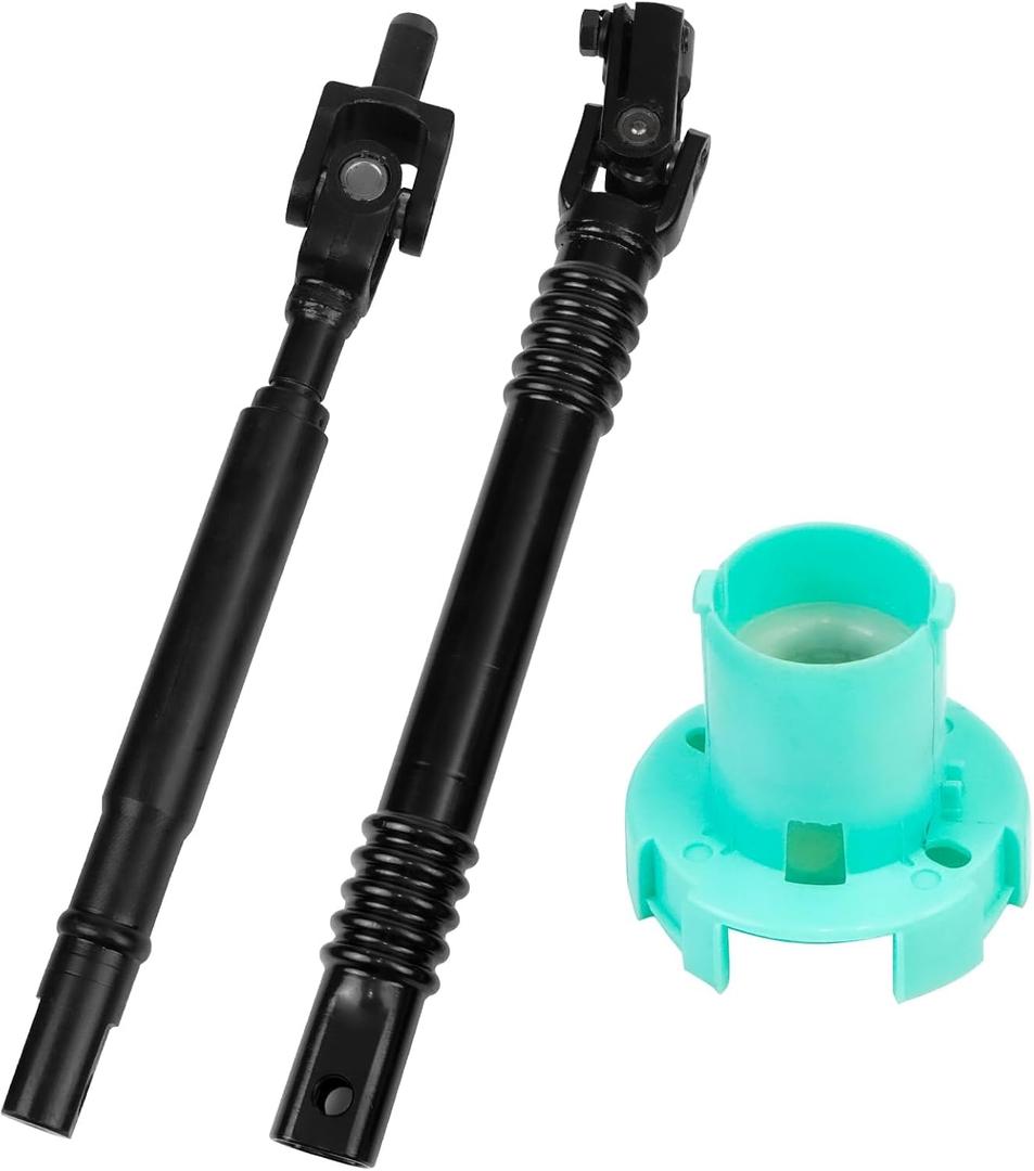 Upper & Lower Intermediate Steering Shaft Column Compatible with Chevy Silverado Avalanche Suburban GMC Sierra Yukon 1500 2500 3500 1999-2006 Replace 25958109 19329330 only fit 4WD
