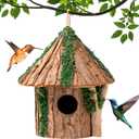 Premium Wooden Bird House, Cedarwood Hanging Birdhouse with Predator Guard, Nesting Box for Wild Bird Viewing, Indoor Decorative or Outdoor Functional Use, Ideal for Birdwatchers, Medium