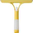 Shower Squeegee for Glass Doors All-Purpose Window Squeegee for Tile Shower Walls Mirror Bathroom Car Window Cleaning (Yellow)