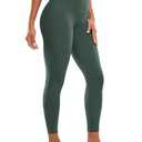CRZ YOGA Butterluxe Yoga Leggings 25" - High Waisted Buttery Soft Womens Workout Lounge Pants Dark Forest Green Large