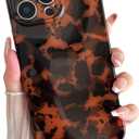 Compatible with for iPhone 16 Pro Max Case, Tortoise Shell Retro Amber Brown Cheetah Print Leopard, Fashion Classic Soft TPU Protective Shockproof Case for iPhone 16 Pro Max 6.9 ''-Color1