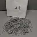 Berlune 120 Pcs Elastic Bows for Gifts Boxes Stretch Loops with Pre Tied Bows 20 Inches from Elastic Ribbon Cord Ribbon Gift Ribbon String Craft Bags(Silver)