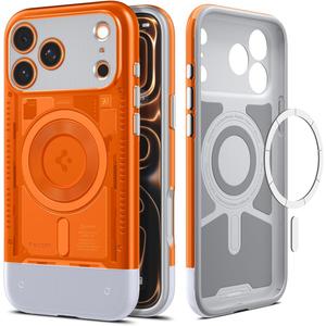 Spigen for iPhone 17 Pro Max Case, Classic C1 MagFit [TPU Covered Camera Control] [Compatible with MagSafe] - Tangerine
