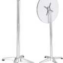 BTEXPERT Aluminum Indoor Outdoor 23.75" Round Restaurant Bar Height 45" Table flip top, Patio Stainless Steel Silver Furniture 25.75" Base