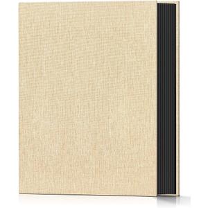Popotop Photo Album 4x6 200 Pockets for Wedding Gifts,Linen Hardcover Picture Albums for Family Anniversary Baby Vacation Pictures (Beige)