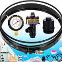 190003 Pool Filter Tension Control Clamp & 98209800 Pressure Gauge Kit Compatible with Pentair, Include High Flow Manual Air Relief Valve, O-ring, Nut Replacement Parts for Spa, Pool Filter