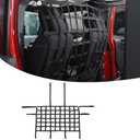 JeCar for Jeep Wrangler Cargo Net Back Seat Divider Net Rear Trunk Dog Barrier for 2007-2024 Jeep Wrangler JK JL Gladiator JT 2DR 4DR (Black)