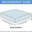 hyha Waterproof Couch Cushion Covers for Pets, Non Slip Sofa Cover for Dogs Washable, Soft Thick Stretch Jacquard Fabric, Sofa Slipcovers with Elastic Bottom (1 Piece for Backrest M, Chocolate)