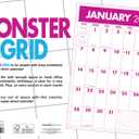 2024 Monster Grid Deluxe Wall Calendar