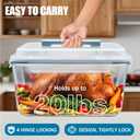 Large Glass Storage Containers with Lids 201oz Extra Large Big Airtight Glass Food Storage Containers for Rotisserie Chicken Watermelon Leftovers Marinade Turkey, BPA Free, Dishwasher Safe